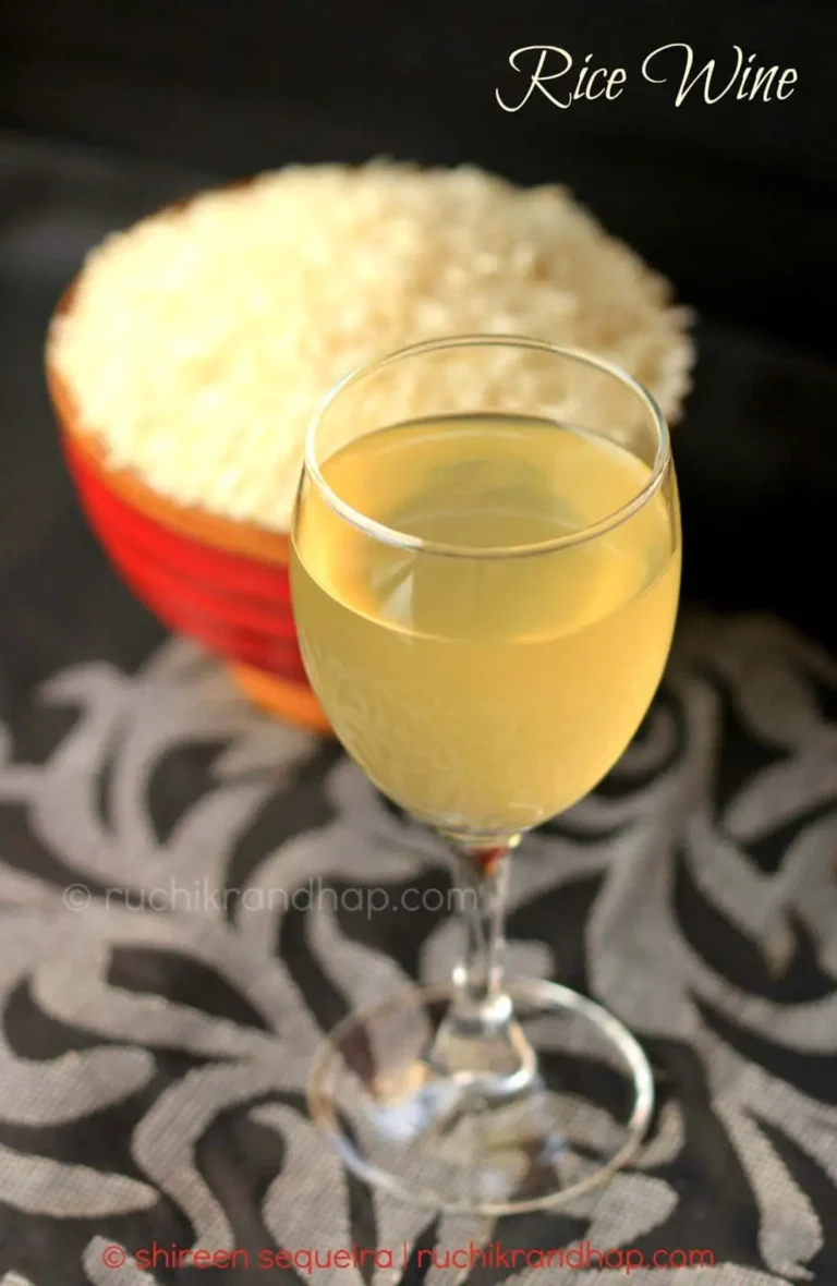 A bowl of rice and a glass of rice wine