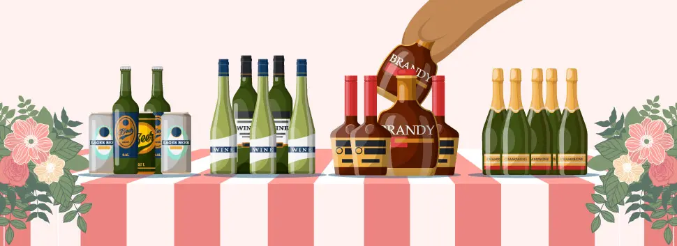 the wine quantity for 100 guests