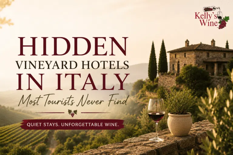 Hidden vineyard hotel in Italy surrounded by vineyards and countryside views
