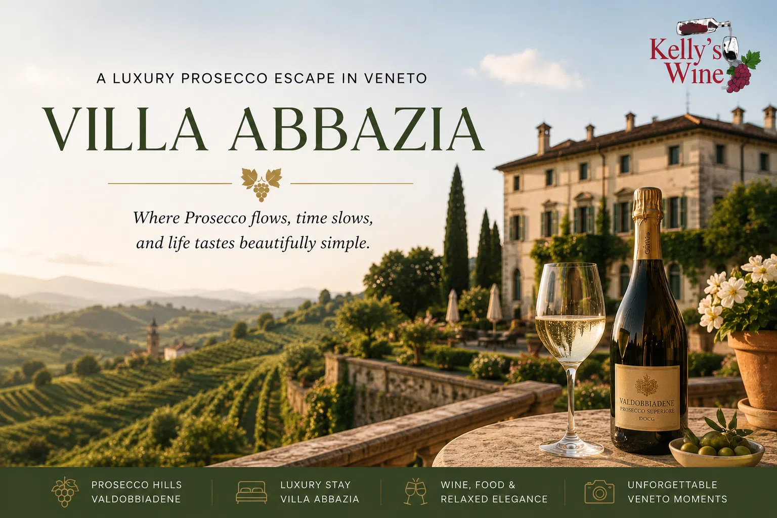 Villa Abbazia luxury Prosecco wine escape in Veneto