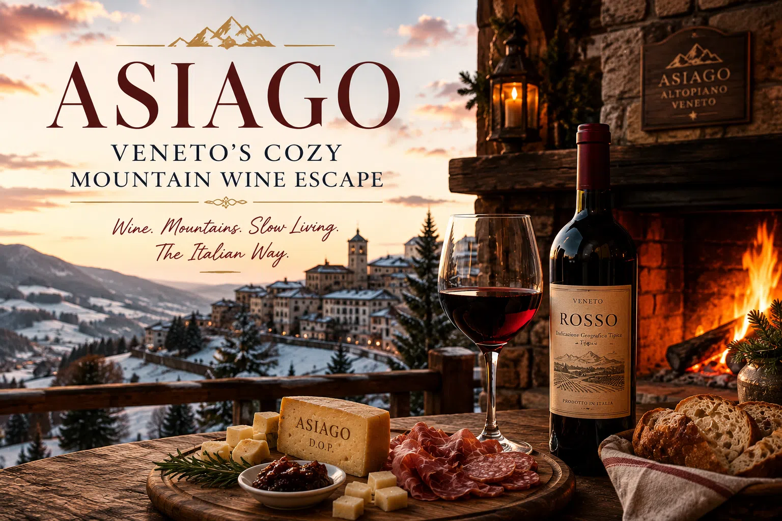Cozy mountain wine escape in Asiago Veneto