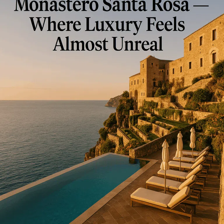 Monastero Santa Rosa luxury hotel overlooking the Amalfi Coast